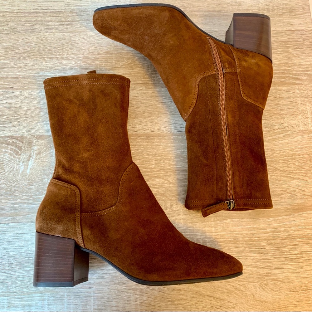 Aquatalia Brown Suede Ankle Boots